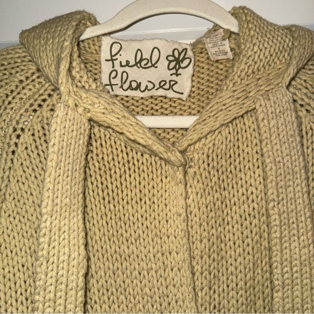 Floral Knit Cardigan - Cream and Green - Picture 4 of 8